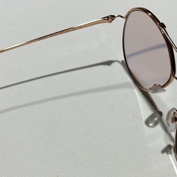 PRADA Rose Gold Round Aviator lightly tint sunglasses indoor/Outdoor unisex NWT - Picture 7 of 16